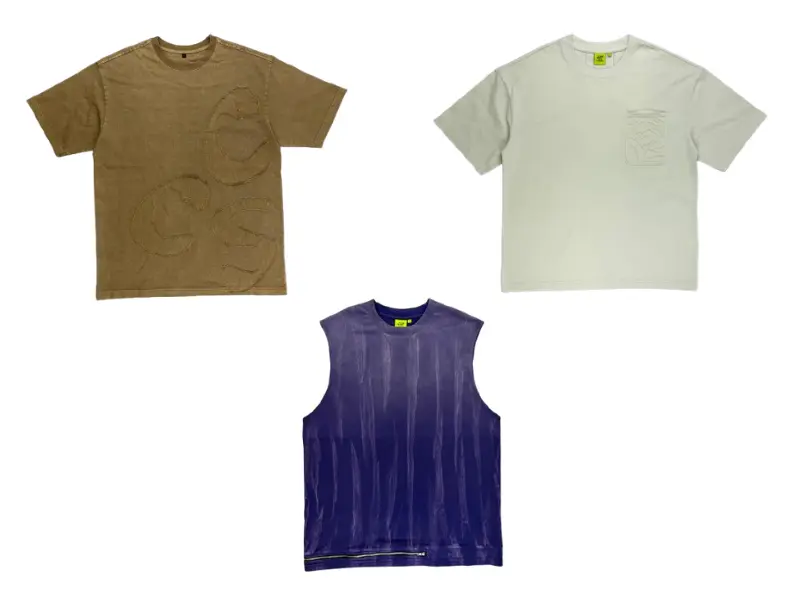 Custom printed t-shirt program — screen print, puff print, embroidery, digital print