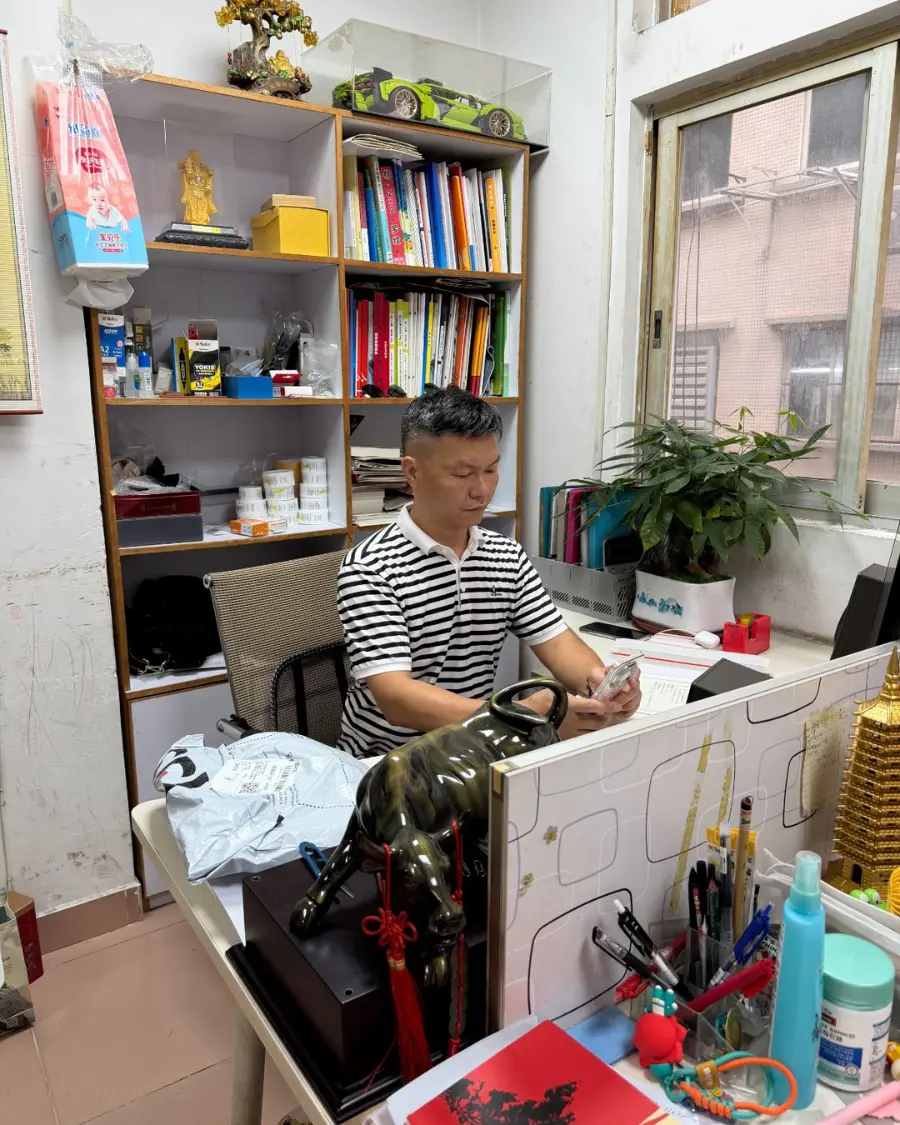 Founder and factory principal on the garment production floor