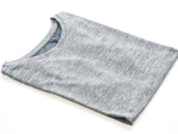 Heather slub t-shirt showing the fabric's textured surface