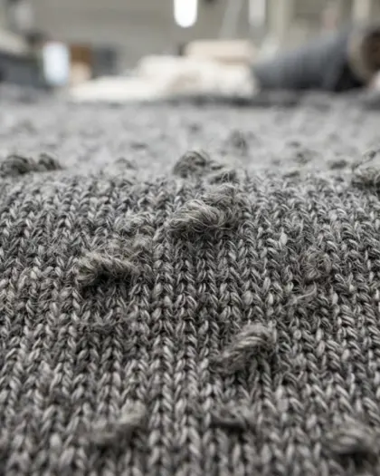 Heather slub yarn t-shirt fabric texture close-up