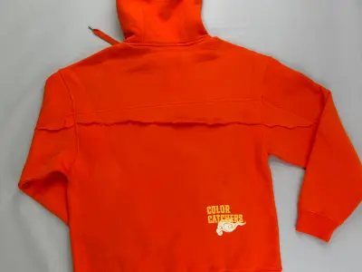 Snow wash hoodie fabric detail