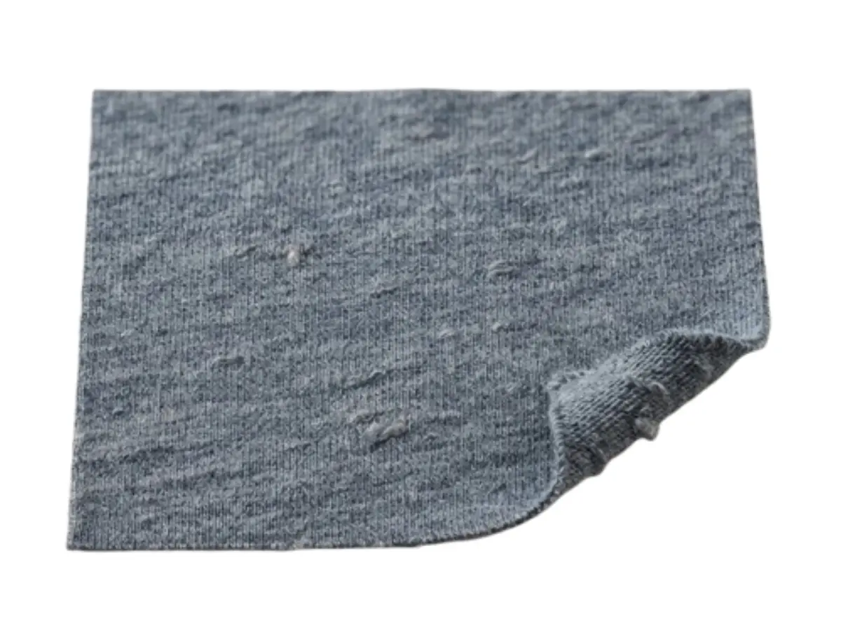 Classic heather slub jersey swatch with balanced marled texture